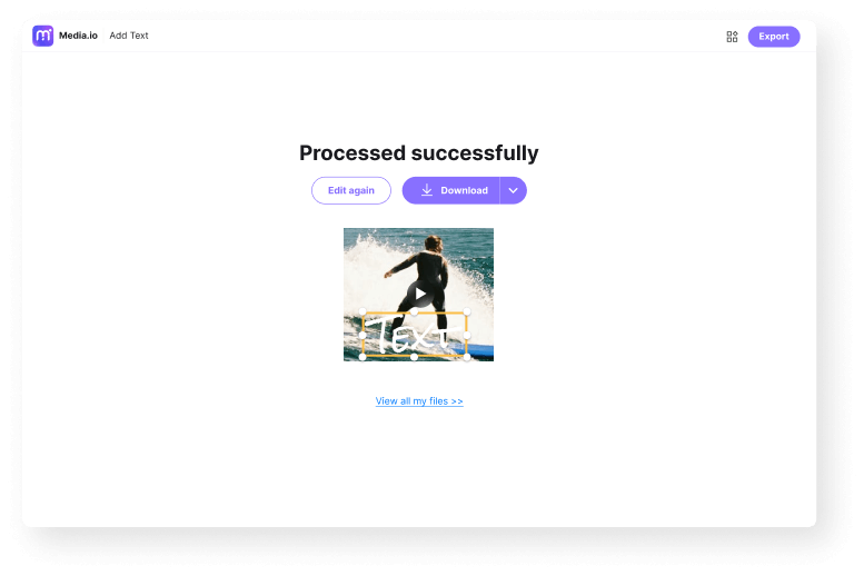 export the edited video
